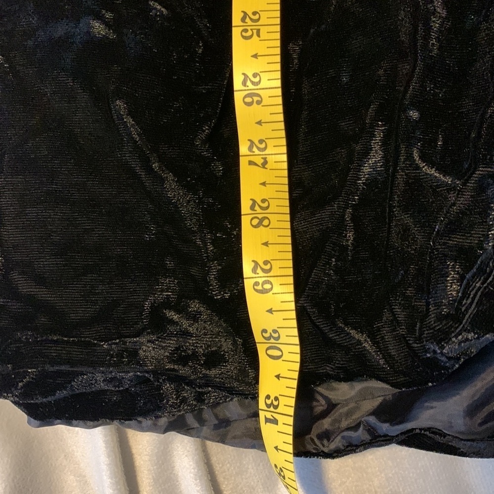 Moda spiegel size 12 collarless black crushed velvet button down blazer topper - Picture 8 of 9